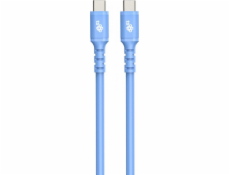 Kabel USB C - USB C 1m silikonowy niebieski 