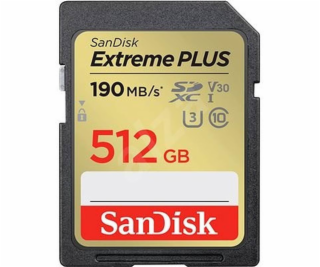 SanDisk SDXC karta 512GB Extreme PLUS (R 190 MB/s W130 MB...