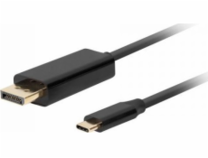  Lanberg USB-C(M)->DisplayPort(M) kábel 1,8m 4K 60Hz čierna