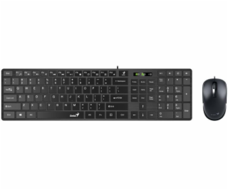 Set klávesnice + myš Genius SlimStar C126 , drátový, CZ+S...