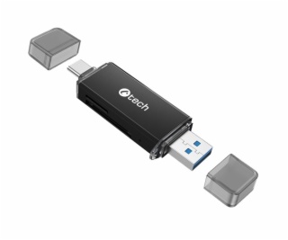 Čtečka karet C-tech UCR-02-AL, USB 3.0 TYPE A/ TYPE C, SD...