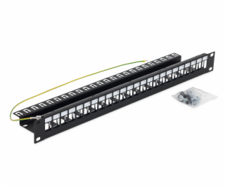 19  modulární patch panel pro max.24 keystonů