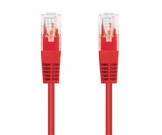 Kabel C-TECH patchcord Cat5e, UTP, červený, 1m