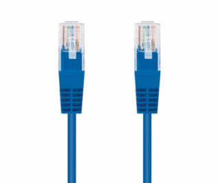 Kabel C-TECH patchcord Cat5e, UTP, modrý, 0,25m