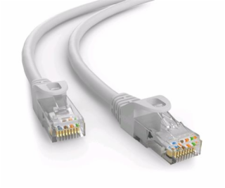 Kabel C-TECH patchcord Cat6e, UTP, šedý, 0,25m