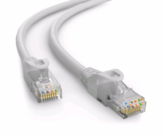 C-TECH Kabel patchcord Cat6e, UTP, šedý, 1m