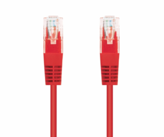 C-TECH Kabel patchcord Cat5e, UTP, červený, 1m