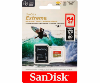 SanDisk microSDXC           64GB extreme A2 C10 V30 UHS-I U3