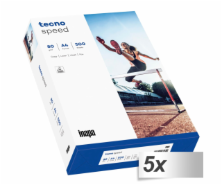 5x 500 Sheets tecno speed A 4 80 g Universal Paper white