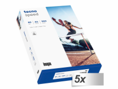 5x 500 Sheets tecno speed A 4 80 g Universal Paper white