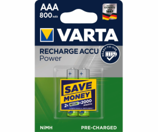 10x2 Varta Rechargeble Accu NiMH 800 mAh Micro VPE Inner Box