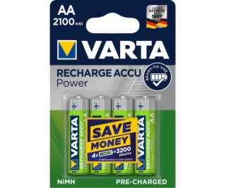 10x4 Varta Rechargeable Accu NiMh 2100 mAh Mignon VPE Inn...