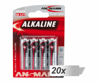 20x4 Ansmann alkalicke Mignon AA LR 6 red-line