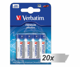 20x4 Verbatim alkalicky Batterie Mignon AA LR6           ...