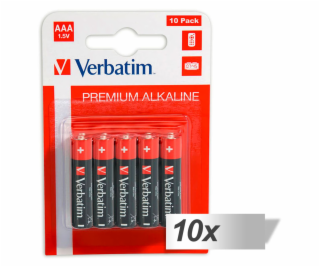 10x10 Verbatim Alkaline Batterie Micro AAA LR 03         ...