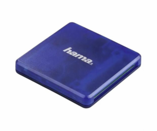 Čtečka karet Hama multi USB 2.0, SD/microSD/CF, modrá