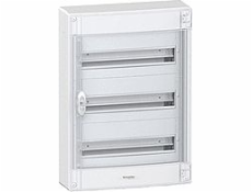 Schneider Electric Prisadený kryt Pragma IP30 3 x 18 modulov priehľadné dvere (PRA29318)