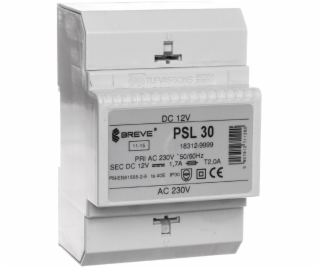 BREVE transformátor PSL 30 230VAC/12VDC 20W 1,7A (18312-9...