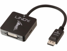 Lindy DisplayPort - HDMI - D-Sub (VGA) - DVI-I AV adaptér čierny (41028)