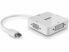 Lindy DisplayPort Mini AV adaptér – HDMI – D-Sub (VGA) – DVI-I biely (38297)