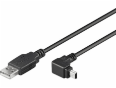 Kábel USB Techly USB-A - miniUSB 1.8 m Czarny (ICOC-MUSB-AA-018ANG)