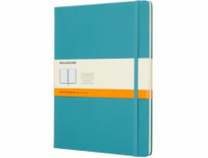 Moleskine Notes MOLESKINE Classic XL (19x25 cm) w linie, twarda oprawa, reef blue, 192 strony, niebieski