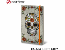 Stifflex Notatnik STIFFLEX, 13x21cm, 192 strony, Calaca - light grey