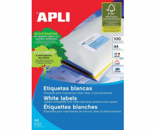 APLI Universal Labels APLI, 199,6 x 289,1 mm, zaoblená, b...