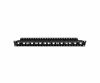 19 patchpanel AMPARO pro 24 keystone SFA/SFB neosazený, 1U