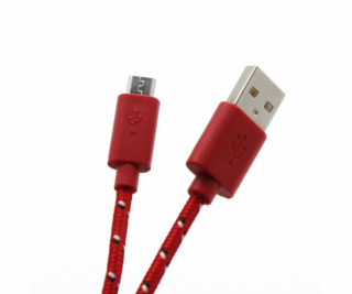 Sbox USB A - Micro USB kabel - 1M, červený