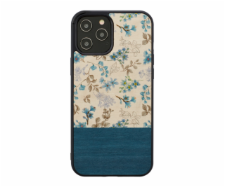 MAN&WOOD case for iPhone 12/12 Pre blue flower black