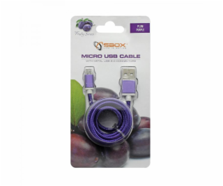 Sbox USB->Micro USB M/M 1m USB-10315U plum purple