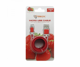 Sbox USB->Micro USB M/M 1.5m USB-10315R red