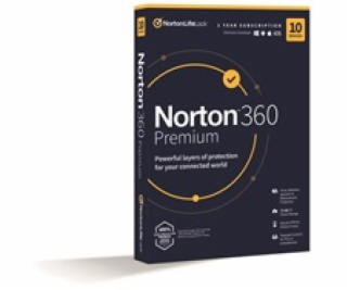 NORTON 360 PREMIUM 75GB +VPN 1 uživatel pro 10 zařízení n...