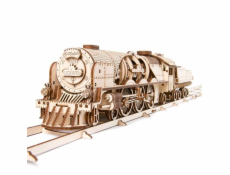 Hračka Ugears 3D dřevěné mechanické puzzle V-Express parní lokomotiva 4-6-2 s tendrem