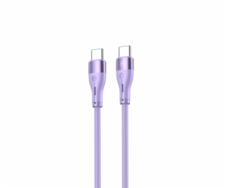 TELLUR Silicone, Kábel USB Type C/Type C, 1m, bl