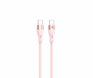 TELLUR Silicone, Kábel USB Type C/Type C, 1m, p