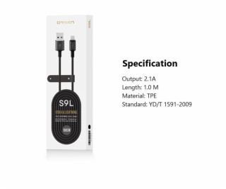 Orsen S9L USB A a Lightning 2.1A 1m black