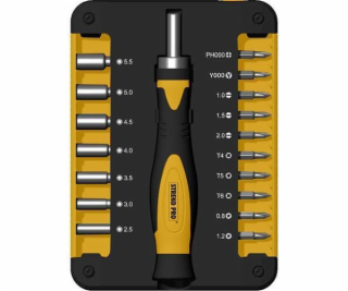Skrutkovač sada bity+hlavica 18 ks