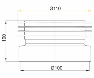 Manžeta WC priama 110mm A99