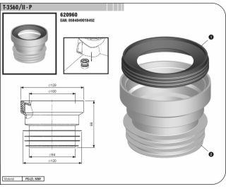 Manžeta WC pripojovacia T3560/II priama