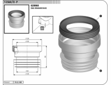 Manžeta WC pripojovacia T3560/II priama