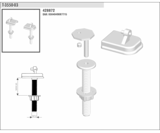 Záves skrutky k WC sedátku T3550-03