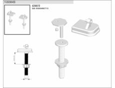 Záves skrutky k WC sedátku T3550-03