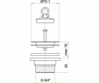Výpusť dřez A33 6/4 