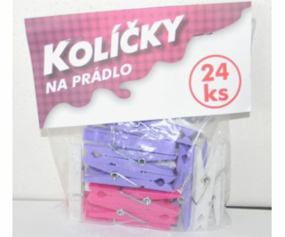 Kolíčky na bielizeň 24 ks plast