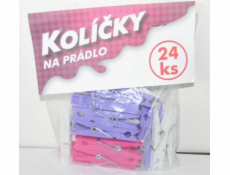 Kolíčky na bielizeň 24 ks plast