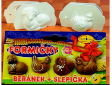 Formička na nepečené cukroví BERÁNEK a SLEPIČKA plast