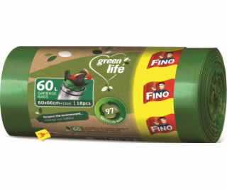 Vrece na odpadky 60 l/18 ks Easy pack Green life FINO