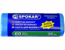 Vrece na odpadky 60x70 cm 60 l/30 ks SPOKAR extra pevné